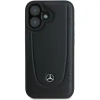 Mercedes iPhone 16 Plus Læderetui Urban Sort
