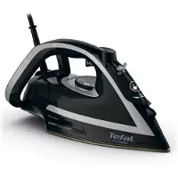 SEB Tefal Puregliss FV8062E0 - Dampstrygejern med automatisk afbrydelse - såleplade: Durilium AirGlide Autoclean - 3000 W - sort/skyggelagt