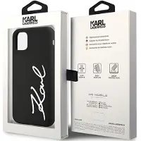 Karl Lagerfeld Silikone Signature iPhone 11 Etui Sort