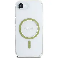 GUESS IML Glitter Circle MagSafe iPhone 16e-etui - klart