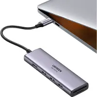 UGREEN 6-In-1 Usb C Hub 4k@60hz USB hub - 6 ports - Sølv