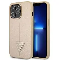 GUESS GUHCP13LPSATLE iPhone 13 Pro / 13 6,1" beige/beige hardcase SaffianoTriangle Logo