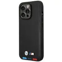 BMW Etui BMHMP14X22PTDK iPhone 14 Pro Max 6.7 "sort/sort Læderstempel Tricolor Magsafe