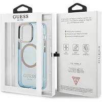 GUESS Gold Outline Translucent MagSafe-etui til iPhone 13 Pro / iPhone 13 - blå