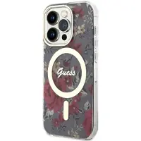 GUESS GUHMP14LHCFWSA iPhone 14 Pro 6,1" grøn/khaki hardcase Flower MagSafe