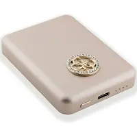 GUESS MagSafe 4G Strassed Metal Logo induktion powerbank 5W 3000mAh - guld