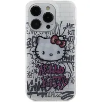 Hello Kitty IML Kitty On Bricks Graffiti-etui til iPhone 14 Pro - hvid