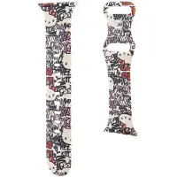 Hello Kitty Silikone Tags Graffiti rem til Apple Ur 38/40/41mm - beige