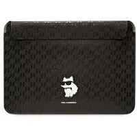 Karl Lagerfeld Saffiano Monogram Choupette taske til en 14" laptop - sort