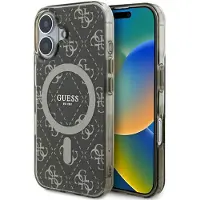 GUESS IML 4G Baggrund MagSafe iPhone 16 Etui - Brun
