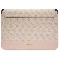 GUESS 4G Stripe Metal Logo-taske til en 14" bærbar computer - pink