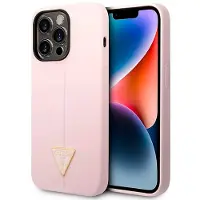 GUESS Silikone-trekant iPhone 14 Pro 6,1"-etui - Lilla