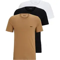 BOSS BOSStil mænd. 50475284 Pakke med 3 veste (XXL), Sort, Hvid, Brun, Afslappet, Bomuld, Korte ærmer