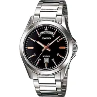 Casio Herreur MTP-1370D-1A2VDF Quartz Sort/Stål Ø39.8 mm