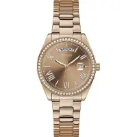 GUESS Dameur GW0307L3 Luna Rosa guldfarvet/Rosaguldtonet stål Ø36 mm