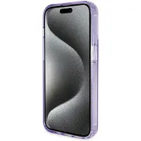 GUESS Ring Stand Script Glitter MagSafe-etui til iPhone 13 Pro Max - lilla
