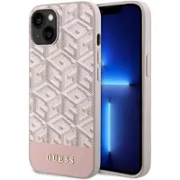 GUESS GUHMP14MHGCFSEP iPhone 14 Plus 6,7" pink/pink hard case GCube Stripes MagSafe