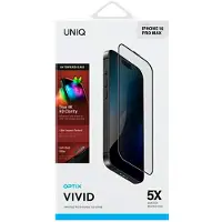 Uniq Hærdet glas til iPhone 16 Pro Max - 9H, fedtafvisende, fuld dækning