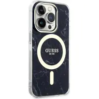 GUESS GUHMP14LPCUMAK iPhone 14 Pro 6,1" sort/sort hardcase Marble MagSafe