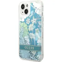 GUESS GUHCP14SLFLSN iPhone 14 6,1" grøn/grøn hardcase Flower Liquid Glitter