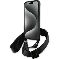 BMW M Edition Carbon Tricolor Lines & Strap-etui til iPhone 15 Plus / 14 Plus - sort