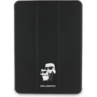 Karl Lagerfeld Saffiano Magnetisk Karl & Choupette iPad Pro 11" 2024 Book Cover Etui - Sort
