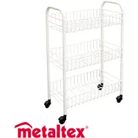 Metaltex Grønthandlervogn Med 3 Kurve 41x2x6 Cm