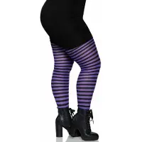 Leg avenue Plus st?rrelse stribede str?mpebukser 3x-4x