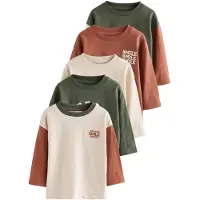 Next Shirts beige / cognac / mørkegrøn