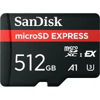 SanDisk Express - Flashhukommelseskort - 512 GB - A1 / UHS-I U3 - microSD PCI Express Gen 3.1 UHS-I
