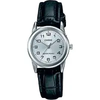 Casio Dameur LTP-V001L-7BUDF Classic Sølvfarvet/Læder Ø25 mm
