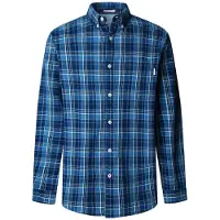 Pepe Jeans Pepe Jeanstil mænd. PM3090823 Corwin blå skjorte (XXL), Casual, Bomuld, Lange ærmer