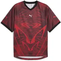Puma PUMATECH All-Over Print Relaxed Football Jersey Unisex, Clothing, Red/Aop, XXL