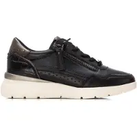 Carmela Carmelatil kvinder. 16243001-NEGRO Sneakers i læder 162430 sort (37), 3-5 cm, Lynlås, Casual