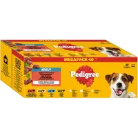 Pedigree portionsposer 40 x 100 g - Blandet udvalg i gelé (4 varianter)