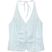 Pull&Bear Overdel pastelblå / lyseblå / offwhite