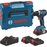 Bosch GSR 18V-65 Professional, Pistolgreb boremaskine, Nøgle, Sort, Blå, 2100 rpm, 550 rpm, 2100 rpm