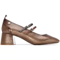 Xti Xtitil kvinder. 14425501-BEIGE Sko 144255 brun (39), 3-5 cm, Spænder, Casual, Party, Klassisk, Patentlæder