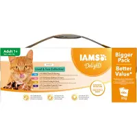 IAMS Delights Land & Sea Collection 48 x 85 gram poser kattefoder