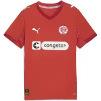 Puma FC St. Pauli 25/26 Fourth Jersey Youth, Clothing, Burnt Red/White, 15-16Y