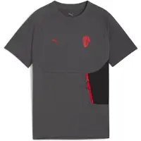 Puma AC Milan PUMATECH Pocket Tee Youth, Clothing, Shadow Gray/Red, 5-6Y