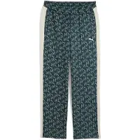 Puma T7 All-Over Print Relaxed Track Pants Men, Men, Green Terrain, S