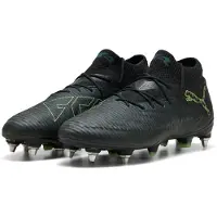 Puma FUTURE 8 ULTIMATE MxSG Football Boots Unisex, Shoes, Black/Fizzy Light/Green Terrain, 41