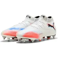 Puma FUTURE 8 ULTIMATE MxSG Football Boots Unisex, Shoes, White/Black/Glowing Red, 44.5