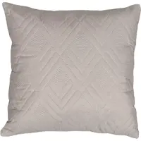Borg Living Gavlpude - 80x80 cm - 2 sidet - Sandfarvet og hvid - Stor pyntepude til sengen