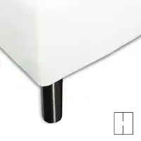 Nordstrand Splitlagen - H-split - 180x200 cm - Hvid - 100% Bomuld jersey lagen - Stræklagen til elevationsseng