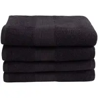 Borg Badelagen - 100x150 cm - Sort - 100% Bomuld - Stort håndklæde fra