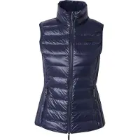 Armani Exchange A|X Armani Exchangetil kvinder. XW001921AF18757UB100 Dunvest med vandret quiltning og høj marineblå krave (L), Casual, Polyester