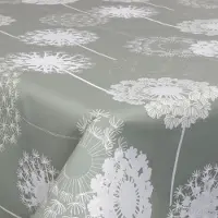 Borg Living Tekstil voksdug - 140 cm bred - 30 meters rulle - White Flower - Voksdug med akrylbelægning