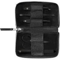 Zwilling Manicure- og pedicuresæt 5-delt sæt med neglesaks, læder og sort etui Manicuresæt 1 stk.